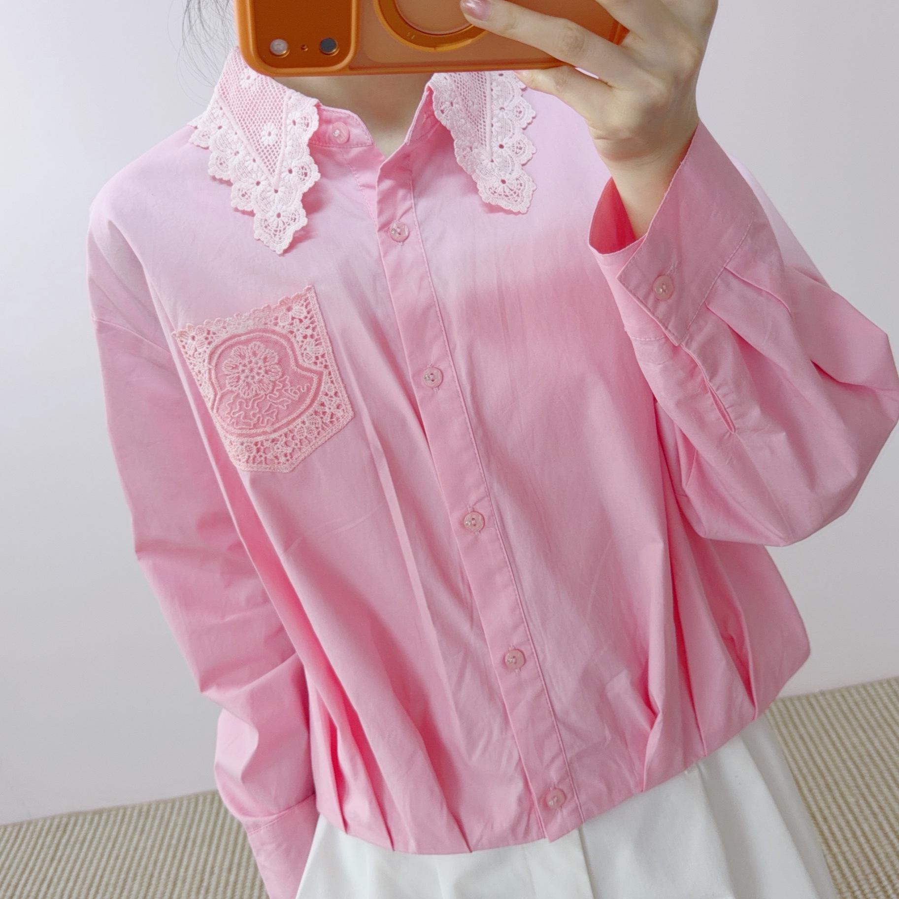 

2026 Autumn Fashion Temperament Solid Color Slimming Patchwork Blouse 2XL (128-138 jin)