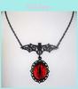 Batman Gothic Crystal Necklace With Cross Chain For Womens Halloween Jewelry