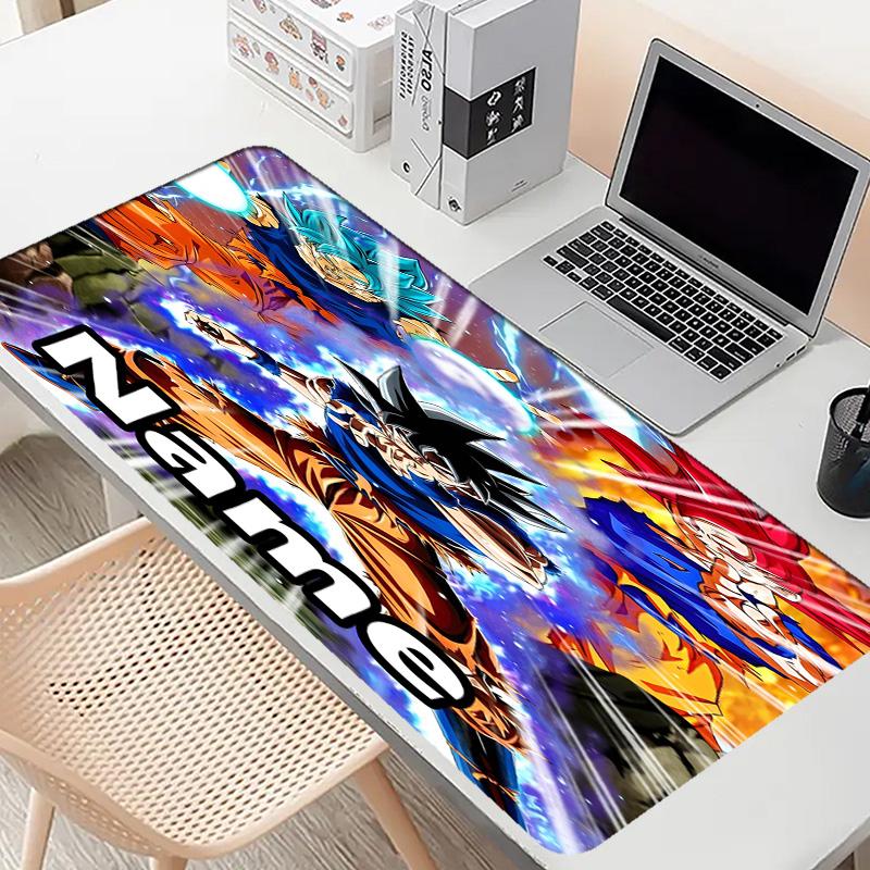 Custom Name Personalized DRAGON BALL Pattern Mousepad, Laptop PC Desk Mat, Decorative Desk Mat for Home Keyboard Pad Gift