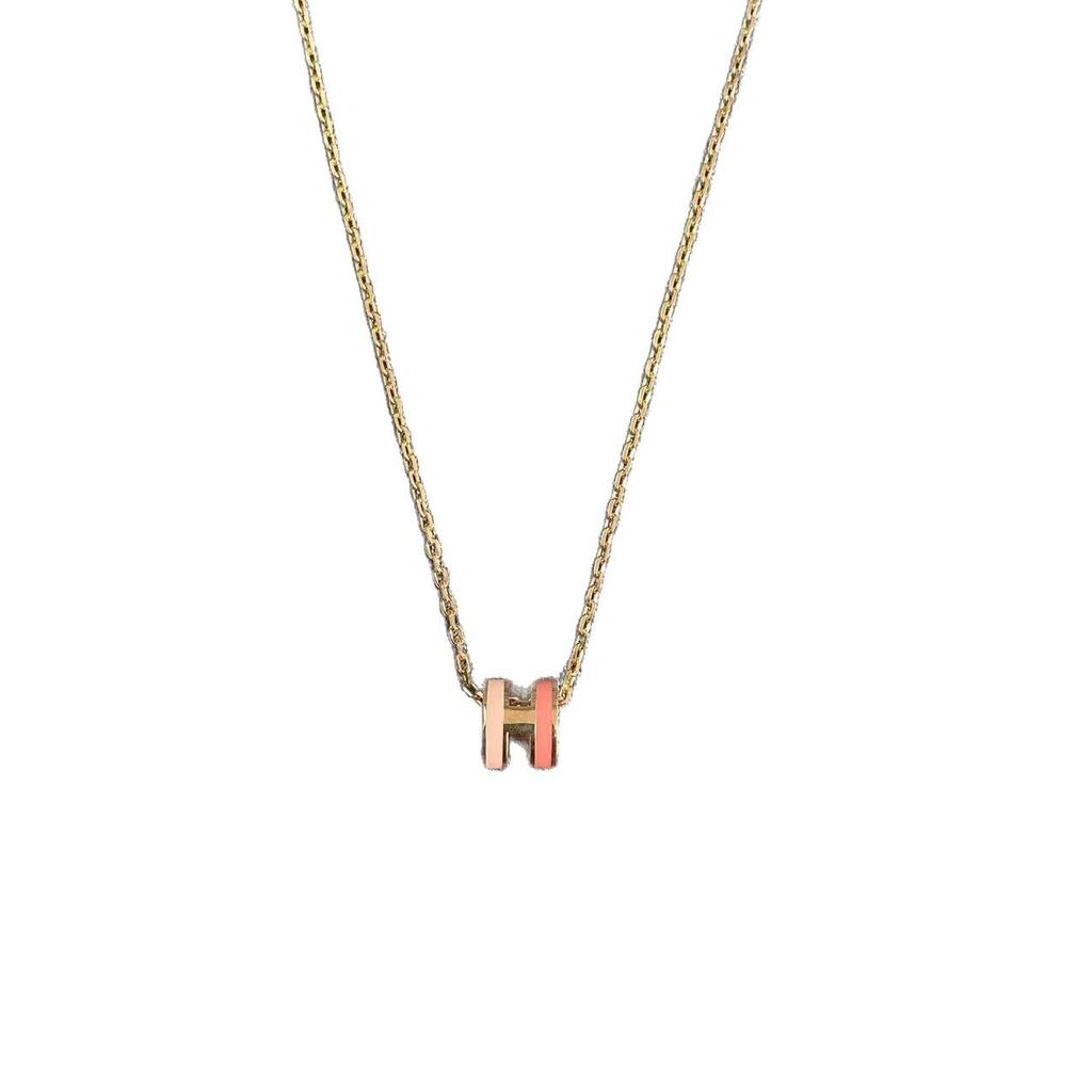 Hermès 25th Anniversary Qixi Limited Edition Two-Tone H Pendant Silver Chain Necklace