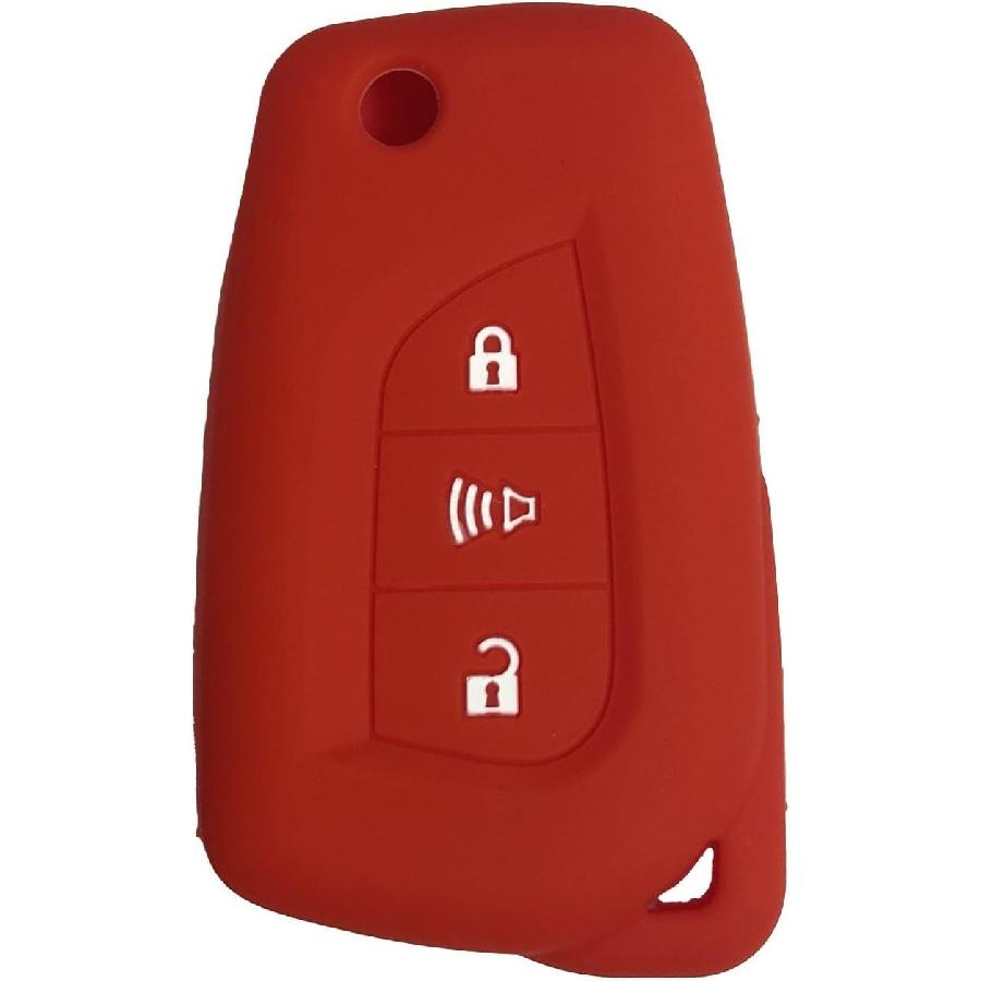 Key Fob Cover Hybrid Corolla: 3 Buttons Silicone Remote Case Protector Fit for Toyota RAV4 CHR IM Hybrid Hilux Avensis Scion iQ tC iM xB Corolla 2013