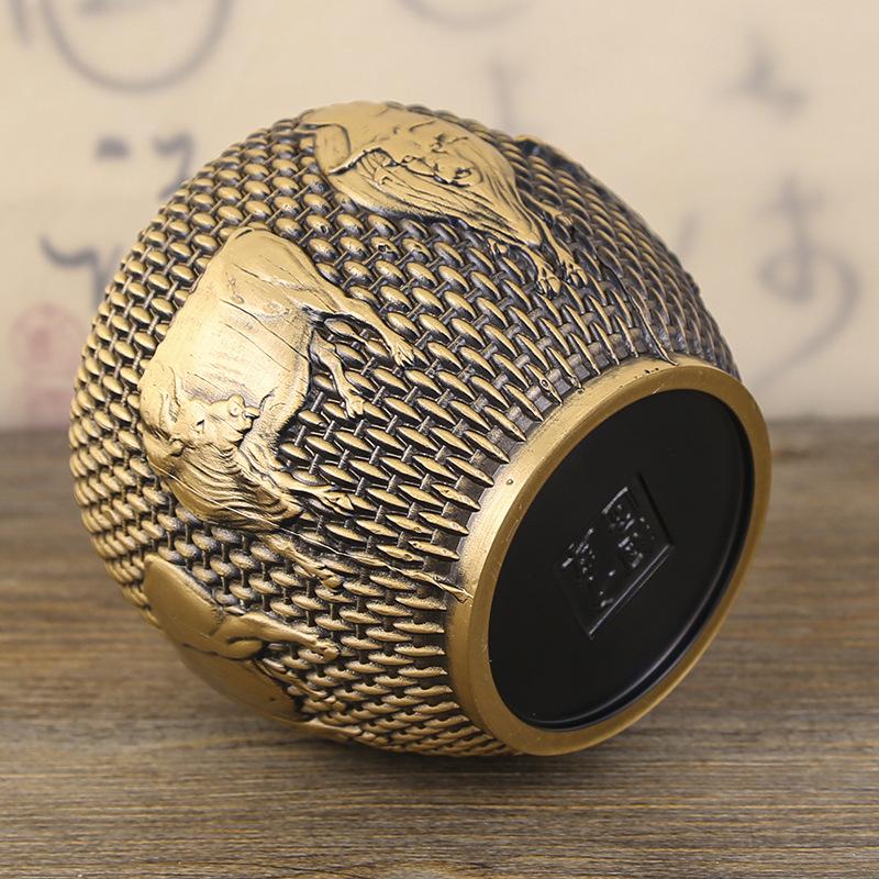 Messing Wuniu Teedose reines Kupfer Handwerksschmuck Teegeschirr Teezeremonie Kupferwaren Geschäftsgeschenk