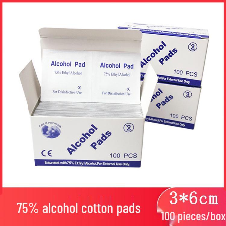 

100-Pack Disposable Alcohol Cotton Cleaning Wipes for Nails, Jewelry, Phones, and Computers