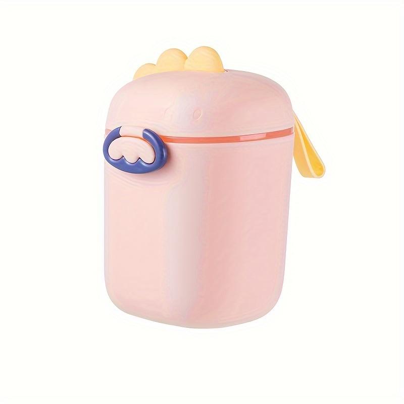 Large Capacity Cartoon Dinosaur Double Layer Milk Powder Dispenser - Convenient, Durable Plastic