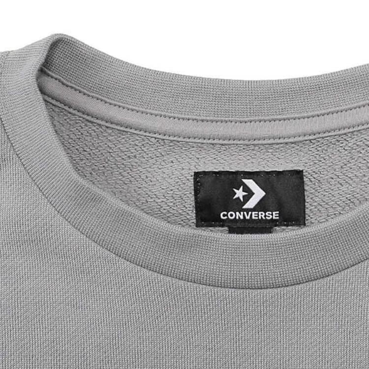 Converse Sweatshirts Men's Gray Crew Neck Moderate 10027103-A02