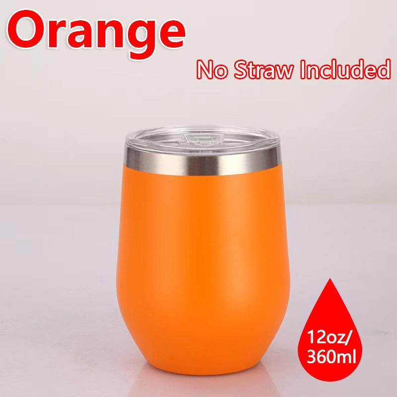 

12oz Eggshell Stainless Steel Thermos Cup Double Wall Insulated Leakproof Portable for Travel Office School Daily Use 360ml оранжевый