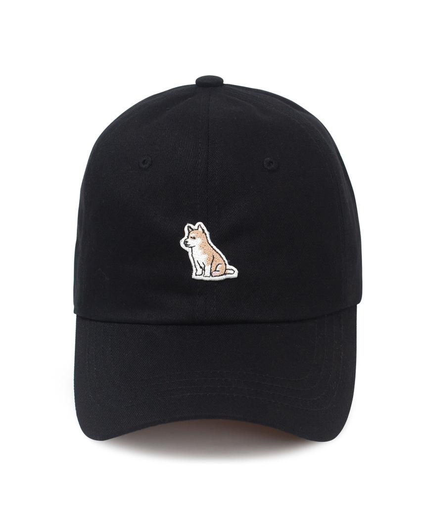 Seunuji Yellow Shiba Inu Patch Ball Cap - Black