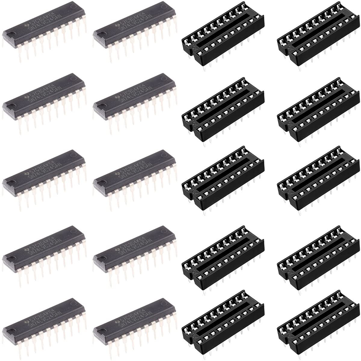

Youmile 10pcs SN74LVC245AN Bus Transceiver 74LVC245 8 Bit Output IC SN74LVC245A DIP IC Chip Socket Adapter DIP-20 Tri-State