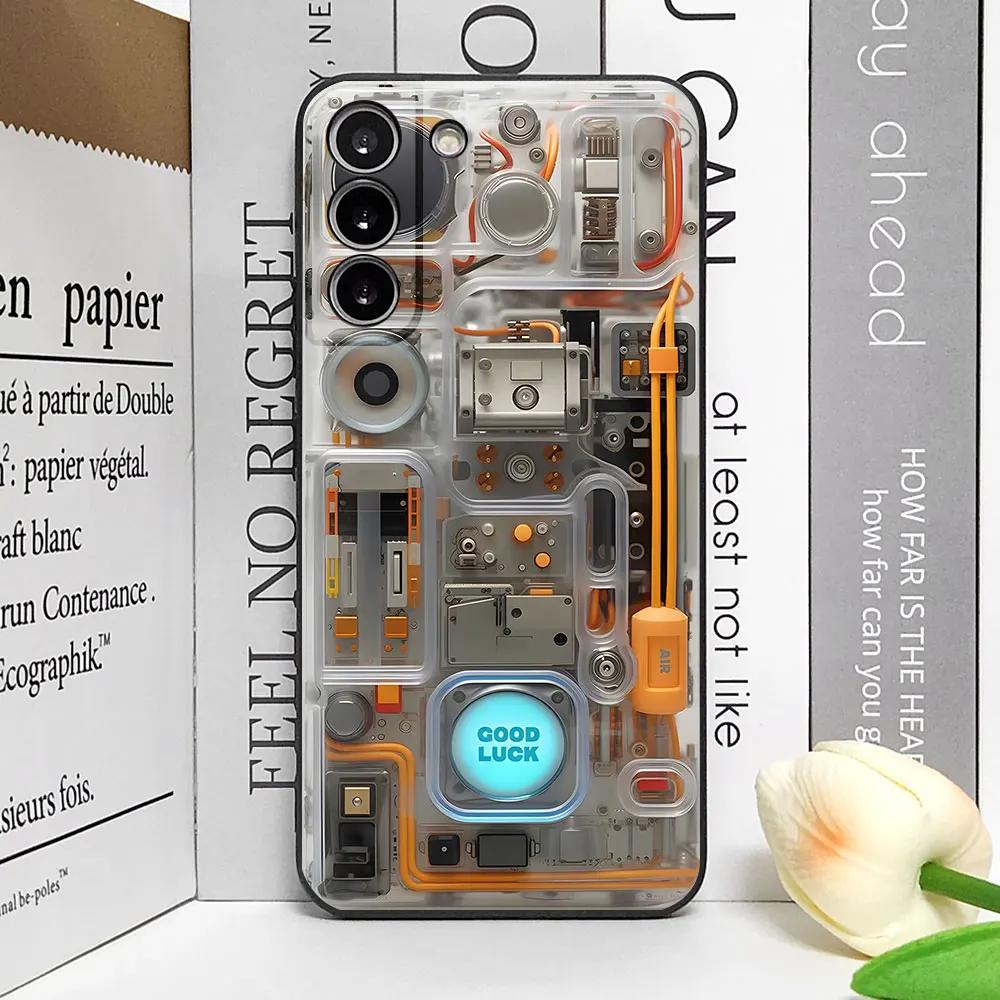 

Advanced Circuit Board Phone Case for Samsung Galaxy S25 Edge S24 S23 S22 S21 S20 Ultra Plus FE A55 Shockproof Soft Cover Fundas For Samsung S23 FE
