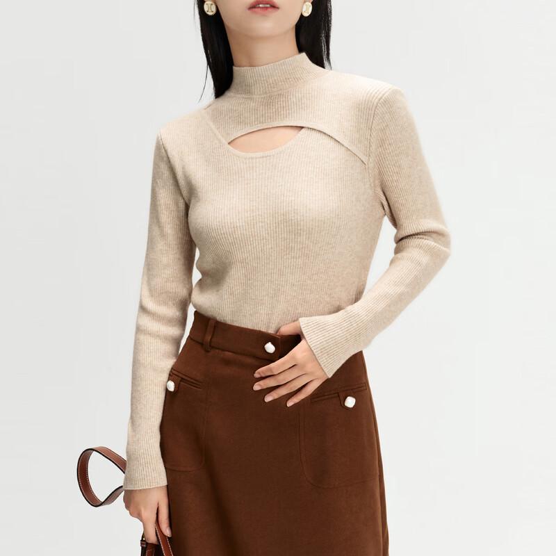 TATU Women's Hollow-Out Knit Pullover Sweater