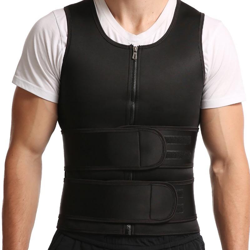 Men Neoprene Sweat Waist Trainer Body Shaper Fitness Slimming Vest