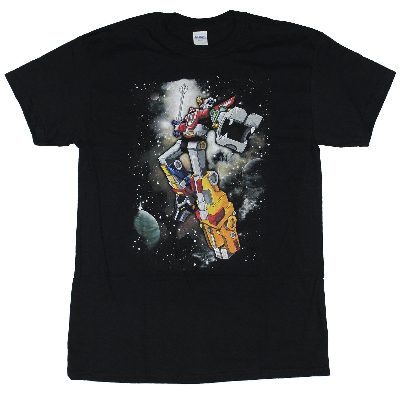 Voltron Adult New T-Shirt - Space Flying Battle Ready Pic XXXL