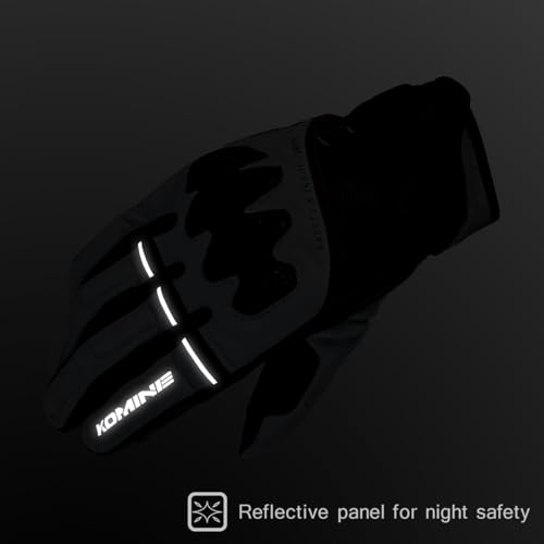 Komine Motorcycle GK-854 Leather Protect Warm Gloves HG Black Red M