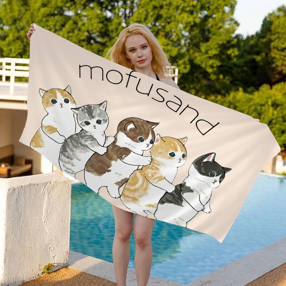 Cartoon Cute M-Mofusand Microfiber Beach Towel Absorbent Quick Dry Soft Yoga Swimming Resort Mountain Climbing Towel