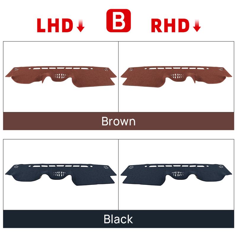 Housse de tableau de bord de voiture Tapis anti-lumière Pour Toyota Land Cruiser Prado 150 J150 2010-2016 2017 2018