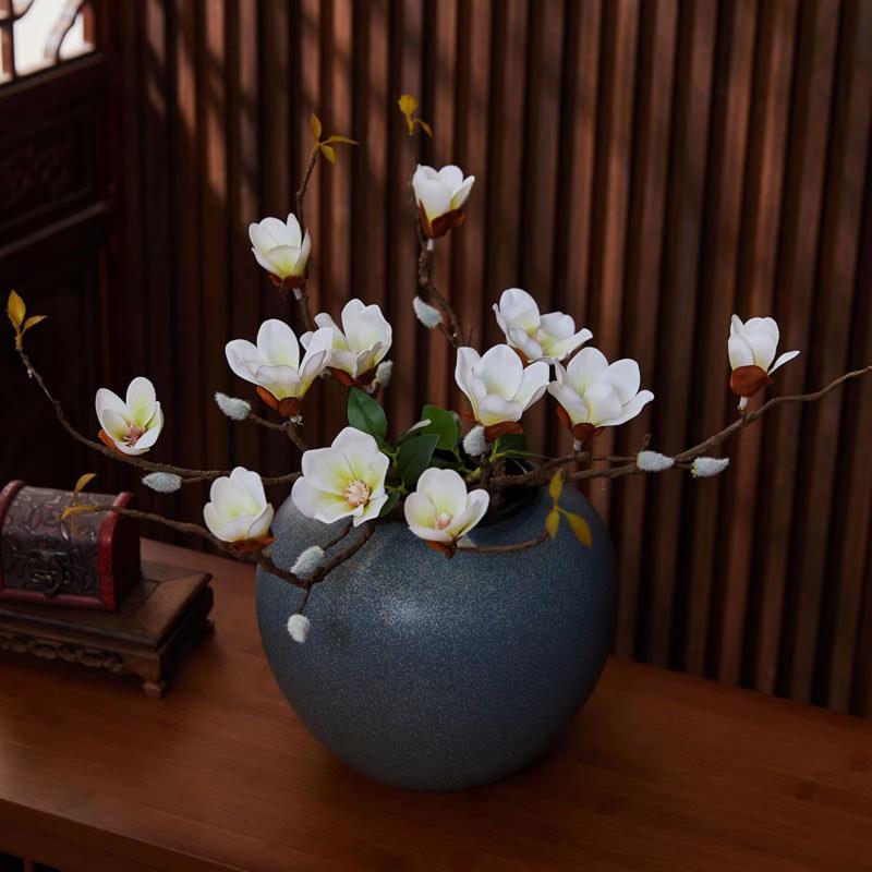 1/2/3pcs Artificial Magnolia Flowers-Perfect for Home,Hotel,Restaurant,Bar,Garden,and Balcony Decor|Ideal Valentine'S Day Gift