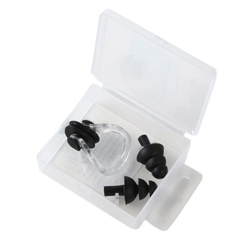 

Anti-water Silicone Noise Earplug Silicone Nose Protector Clip Swimming Earplug Nose Clip Water чёрный
