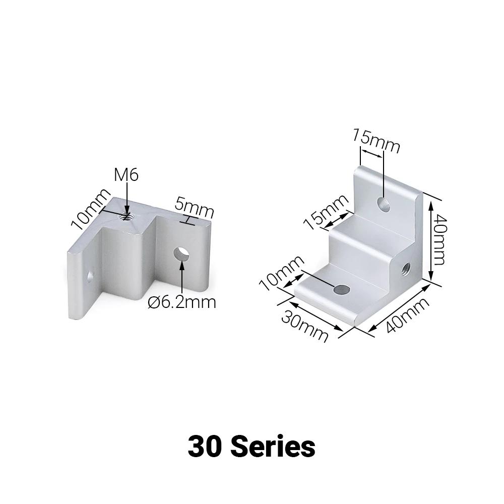 1PC Aluminum Profile Corner Code Anchor Wheel Connector Right-angle Extrusion Foot Pad Mounting Bracket for 20/30 Alu Profiles