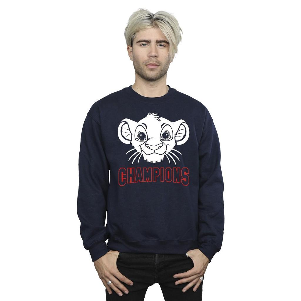 Disney Mens The Lion King Simba Face Champion Sweatshirt