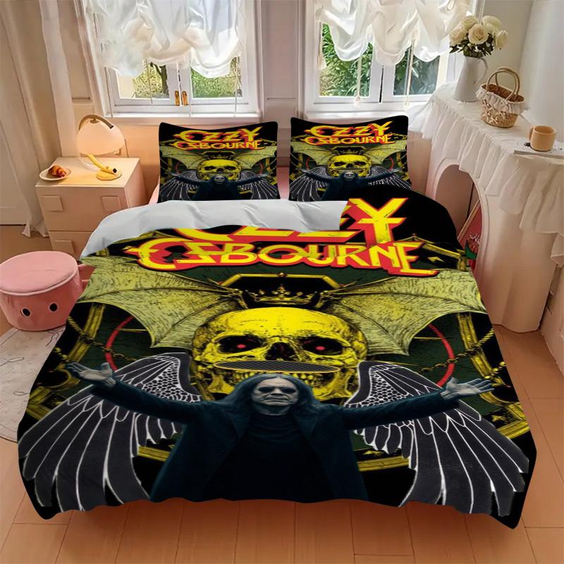 Ozzy Osbourne Dark Wings Print 3Pcs Bedding Setduvet Cover With 2 Bedropillowcase Home Birthday Gift