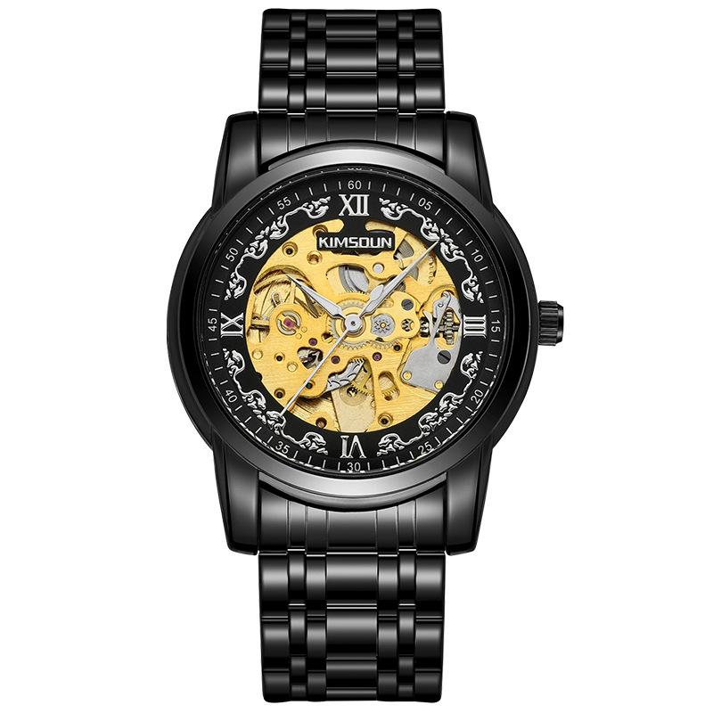 

2022 Часы Kimsdun, мужские часы высшего бренда класса люкс, деловые часы со стальным ремешком, мужские автоматические механические водонепроницаемые часы с вырезом на столе