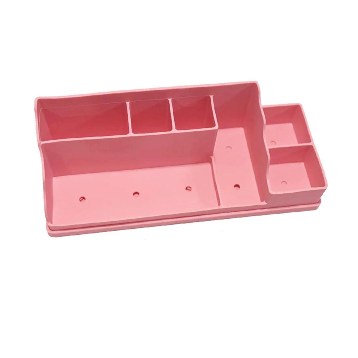 

Silicone Toothbrush Holders Countertop Organizer Box For Bathroom Vanity Dressing Table Storage Box Home Organization Supplies