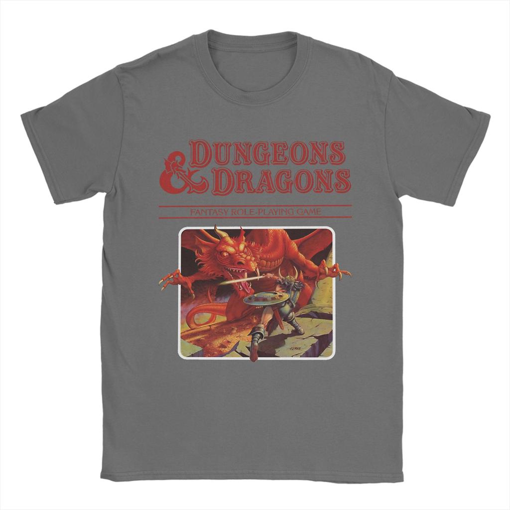 Dungeons  Dragons Base Set Red Logo T Shirt Summer Cotton T Shirts For Unisexs Novelty Casual Tee Shirt Short Sleeve Clothes