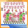 In Stock Strawberry Girl Birthday Decor Set: Balloons, Cake Toppers & Spiral Streamers