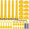 Yellow 41-piece Universal Gasoline Barrel Filling Nozzle Replacement Kit Including Nozzle Breather Cover Rubber Gasket Drill Bit Auxiliary Base