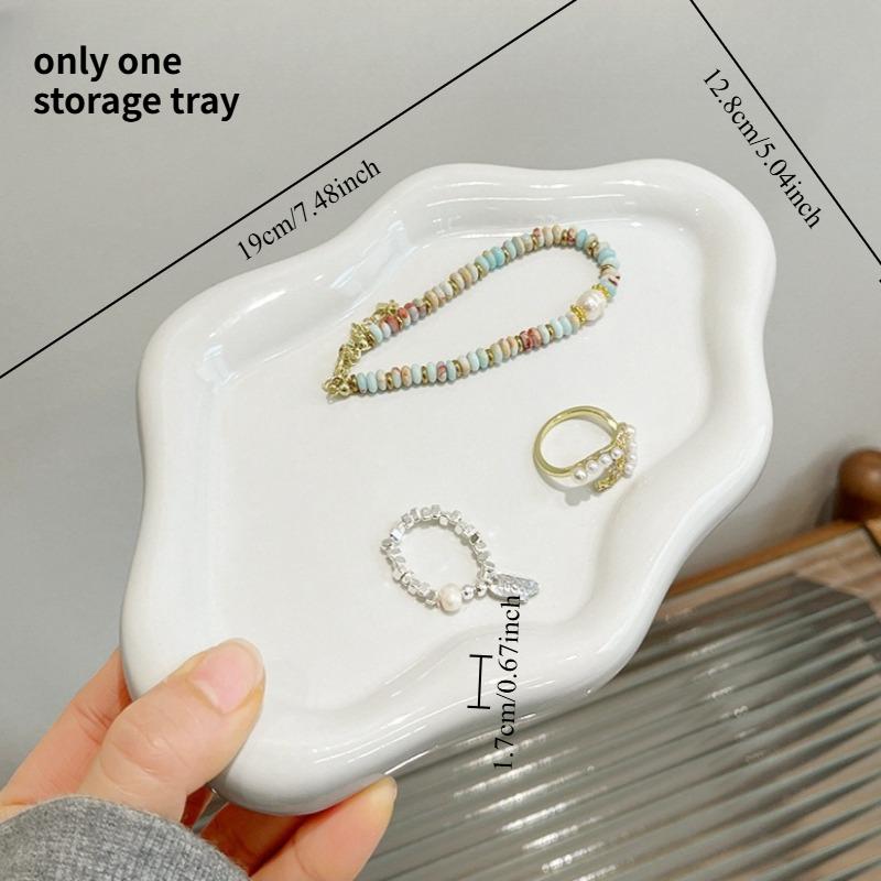 

1pc Cloud Jewelry Aromatherapy Display Tray Light Luxury Entryway Key Storage Ornament Decorative Organizer for Home Decor
