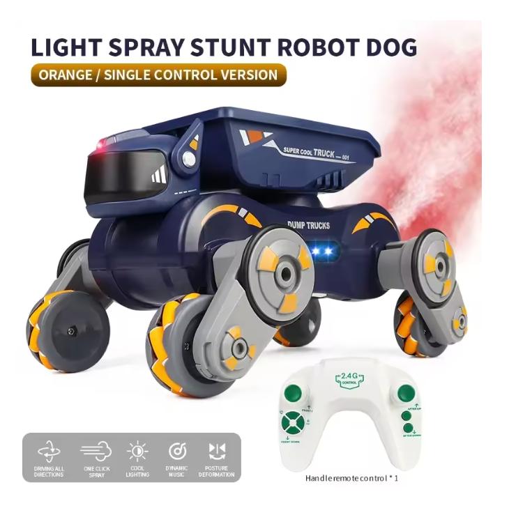 

JHD For 2026 New JJRC Q187 RC Robot Dog Music Cool Lights Water Spray Swing Arms Stunt 2.4G 4WD RC Drift Car Gesture Sensing Toy