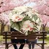 1PC Birds Flowers Umbrella-8-Rib Reinforced Portable Folding Travel Suitable for All Seasons Outdoor Daily Use-Z0458