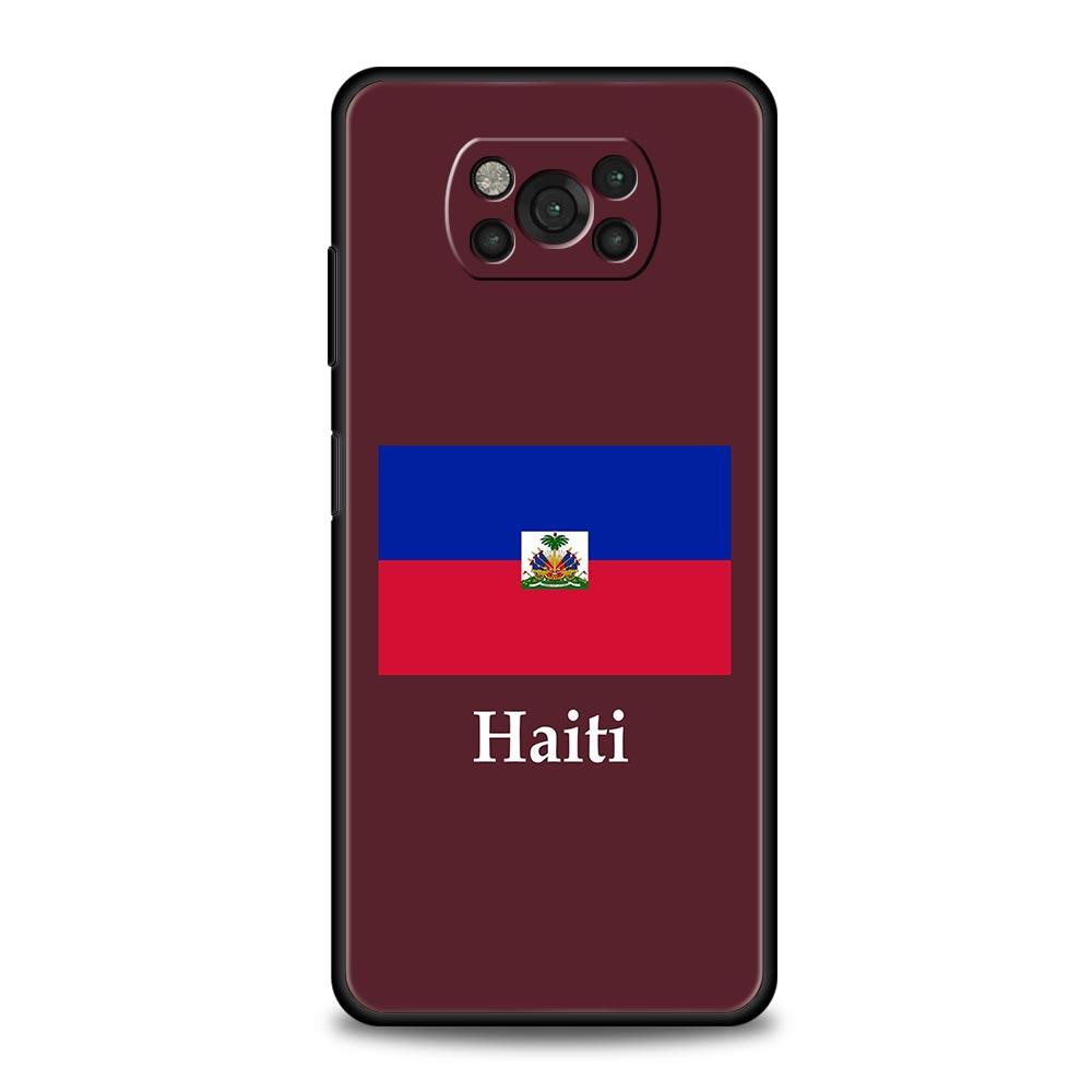 Shipping Haiti Flag Phone Case For For Xiaomi Poco X6 X5 Pro X4 X3 NFC F5 Pro F4 F3 GT M5 M4 Pro 5G M3 C51 C50 C55 Soft Cover