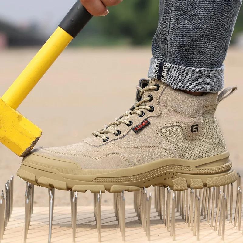 Men's Insulated Shoes 10KV All-season Insulated Electrician Boots Plastic-covered Toe Anti-crush and Anti-puncture Safety Shoes