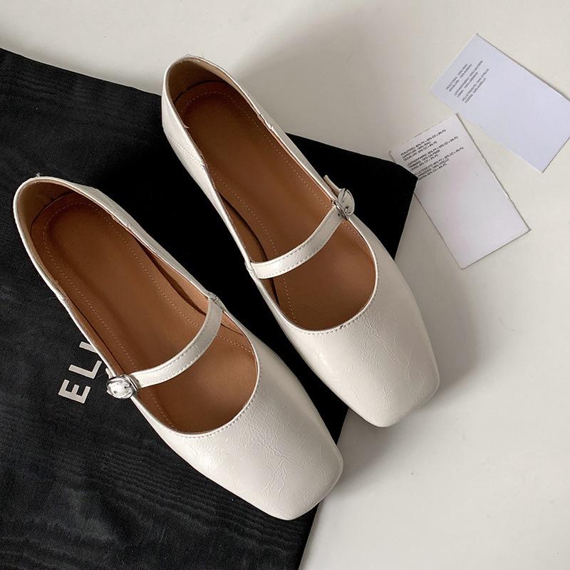 

Сказочный ветер серебряные туфли на плоской подошве женские 2025 весна и осень новые бабушкины туфли ретро квадратный носок плоские туфли Мэри Джейн 34