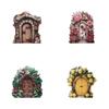 Garden Miniature Scene Wooden Ornament With Fairy Door For Home Decor
