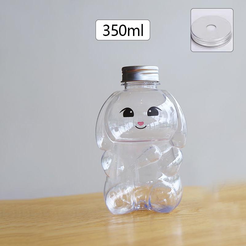 350ml Food Grade PET Transparent Plastic Bottle Fruit Juice Milk Tea Bottle Rabbit Plastic Bottle