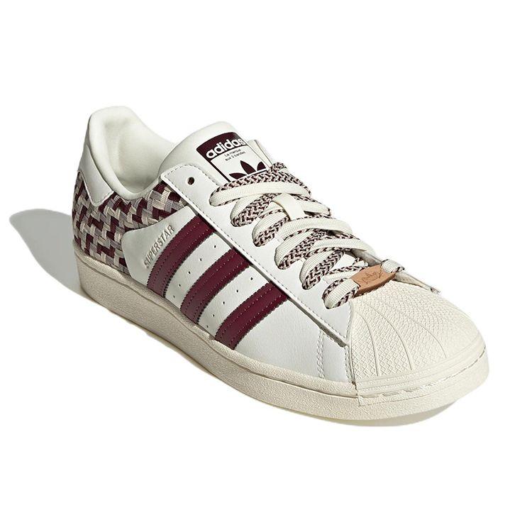 Adidas Originals Superstar Fashion Durable Low-Top Skate Shoes Women Sneakers Light-Purple FZ5588