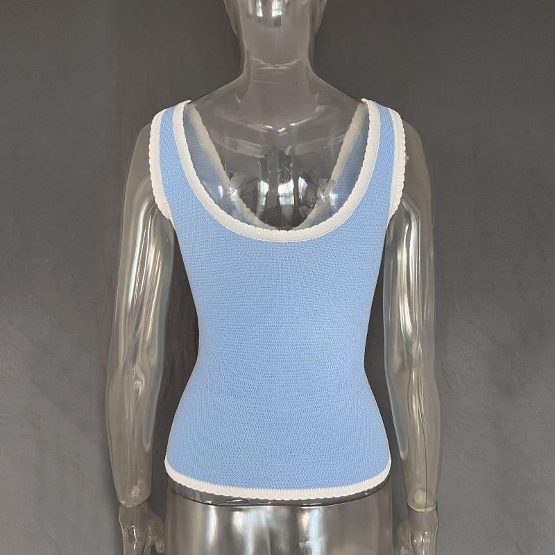 Summer Sleeveless Knit Crop Top Women Deep V Neck Sexy Backless Bow Vest Ladies Street Casual Tops Vacation Knitwear Tank Top 2024 New Fashion