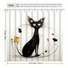 1pc cute kitten shower curtain, high-end elegant bathroom decoration pattern