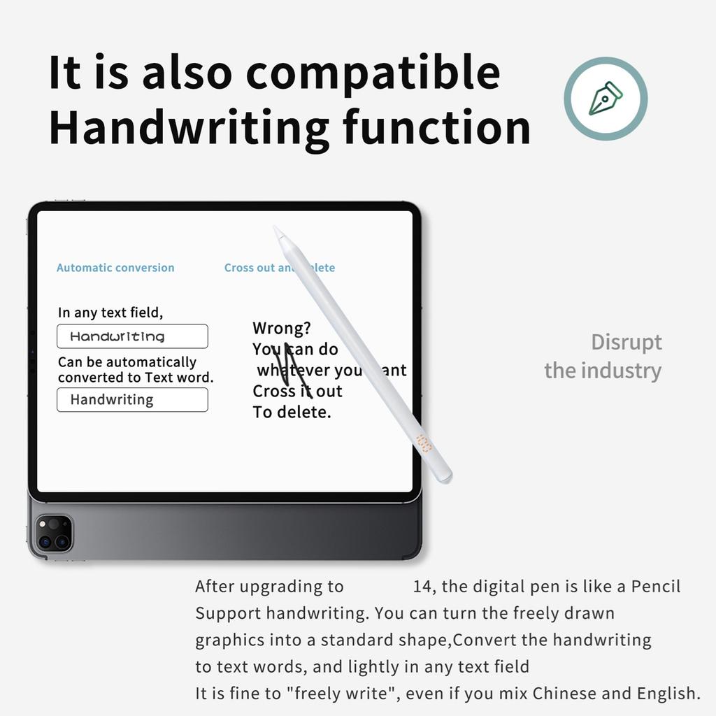 Tablet Stylus Pencil Digital Power Display Tilt Pressure Sensing Full Screen Anti Mistouch Handheld Capacitive Touch