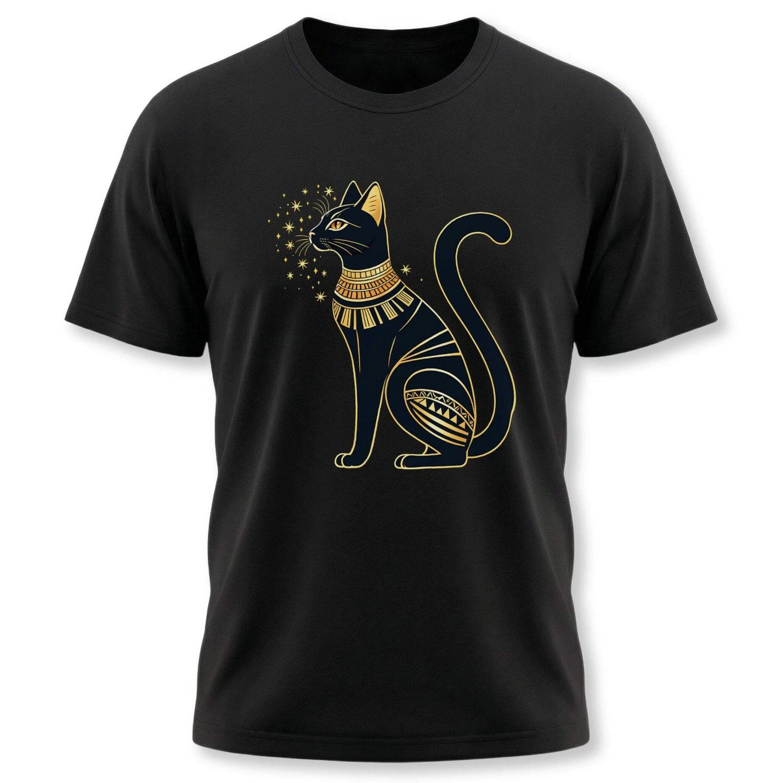 Bastet Cat Egyptian T-Shirt | Ancient Egypt Graphic Print Tee Shirt Design L