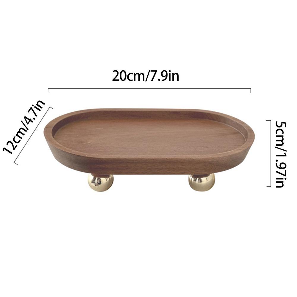 Wooden Entryway Key Storage Tray Solid Wood Perfume Display Tray Entryway Key Holder Tray
