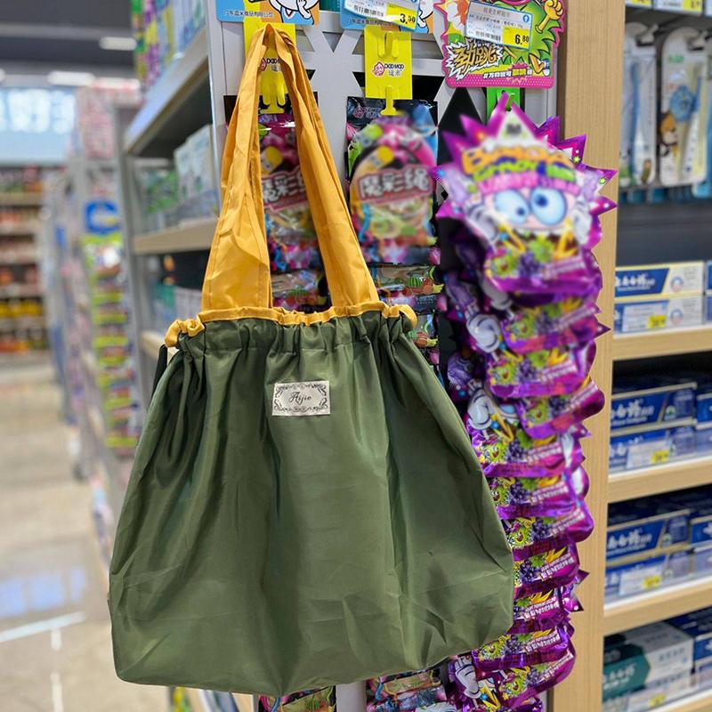 Foldable Shoulder Bag Fashion Waterproof Large Capacity Shopping Bag Storage Bag