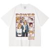 230 g/m² 100% Baumwolle Kettensägenmann V1 Power Print Unisex Schweres Baumwoll-T-Shirt