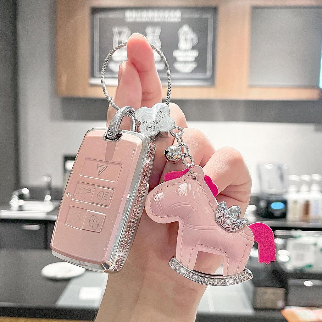 Land Rover Schlüsselhülle für Discovery, Range Rover Evoque, Velar, Freelander, Defender, Sport - High-End Auto-Schlüsselhülle