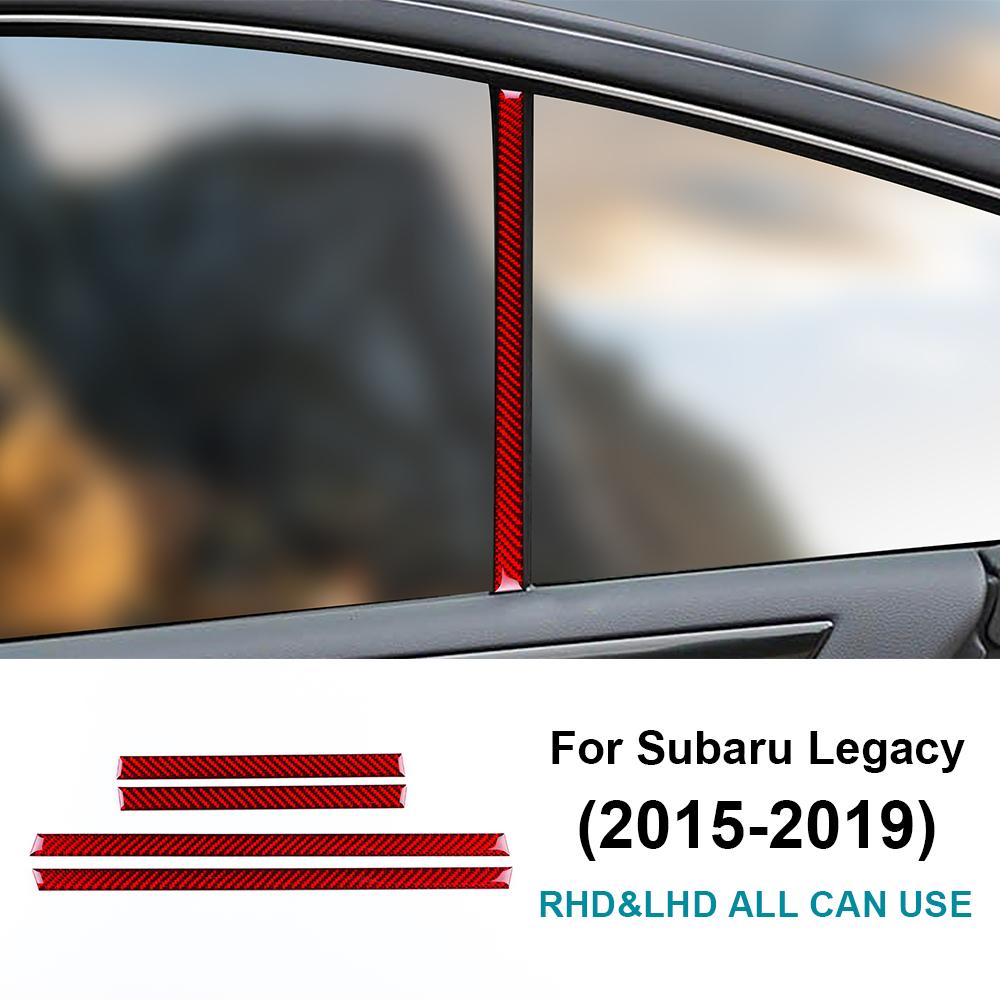 

Наклейка из настоящего мягкого углеволокна для Subaru Legacy Outback 2015 2016 2017 2018 2019 LHD RHD Внутренняя накладка на стойку A/B/C двери автомобиля