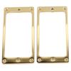2 Stück E-Gitarren Pickup Rahmen Zinklegierung Flach Humbucker Pickup Befestigungsring Abdeckung 4x4mm Gold