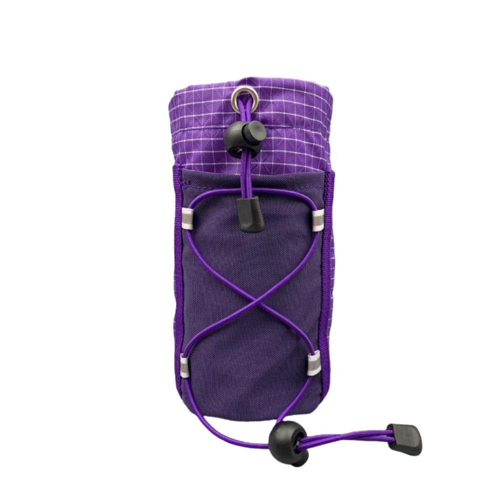 

Large Capacity Backpack Strap Pouch Drawstring Anti-lost Storage Expansion Bag Versatile Waterproof Water Bottle Holder Travel фиолетовый