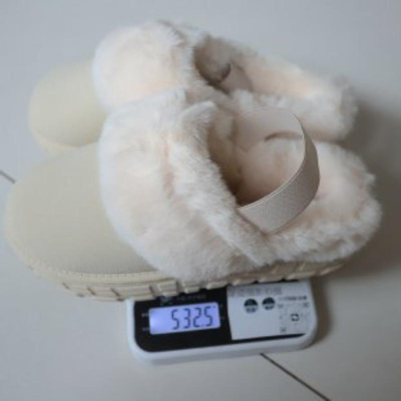 Damesko i fransk stil, fleecefôrede tøfler med lukket tå, plattform vintersnøstøvler, pluss størrelse høstfottøy